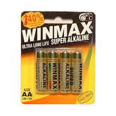 Winmax AA Super Alkaline Batteries 4 Pack for High-Drain Devices Default Title Batteries